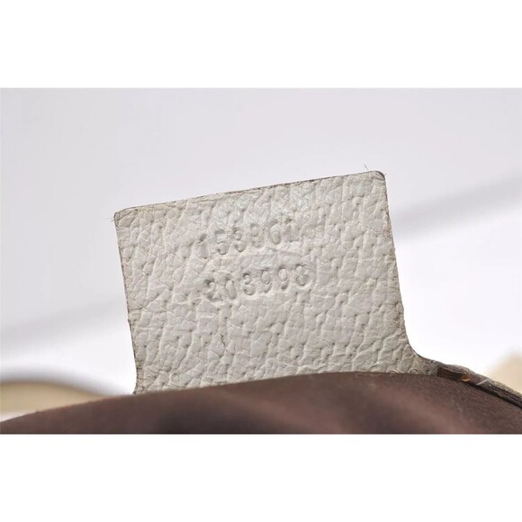 Authentic GUCCI Charmy Shoulder Tote Bag GG Canvas Leather 153361 Brown 8782J - Picture 8 of 16